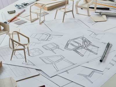 Drafts of chairs 