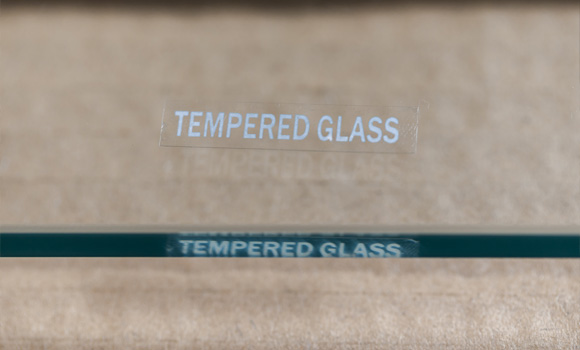 A piece of tempered glass