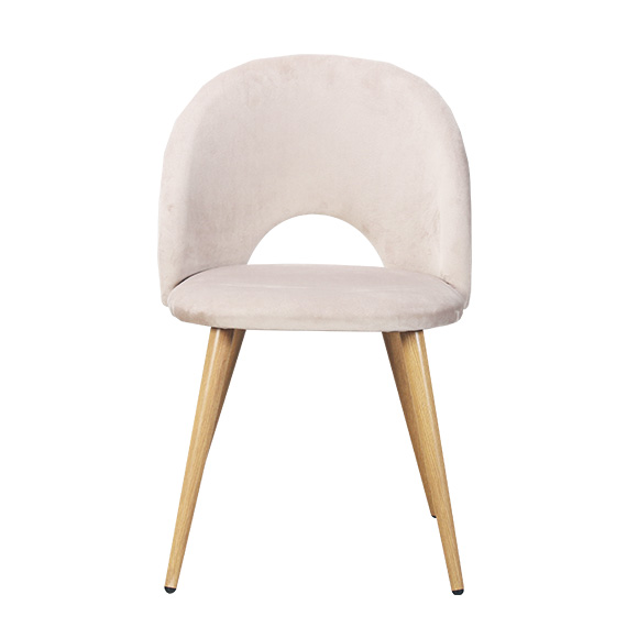 White velvet chair