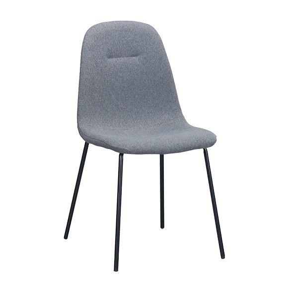Grey cloth chair without aremrest