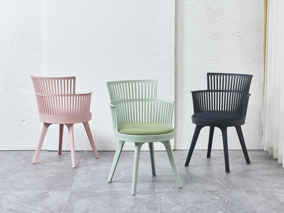 Cafe chairs in different colors