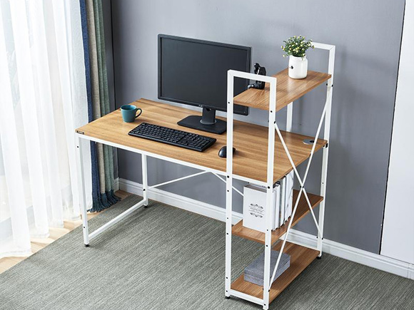 Wooden office table and chair