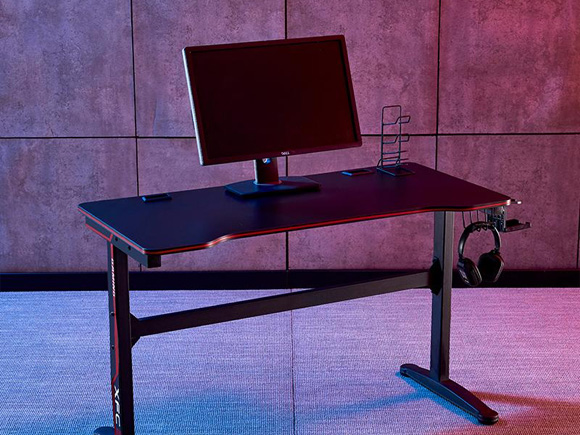 Gaming Table with PC on it
