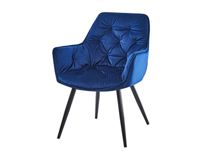 Blue velvet chair