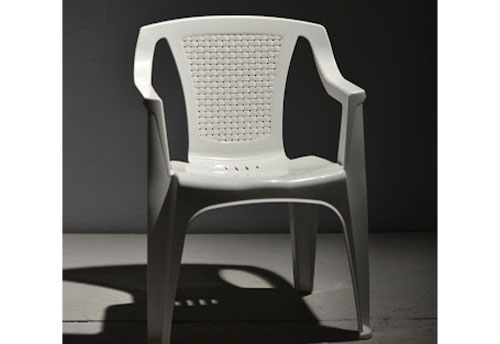 A plastic armchair