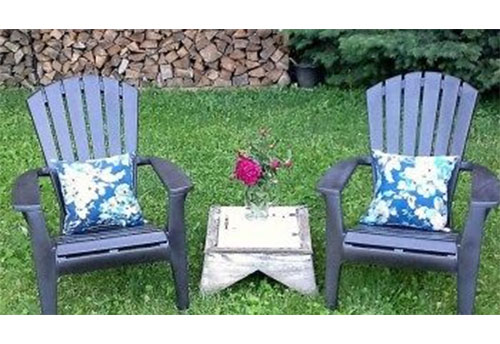 Garden resin wicker chairs