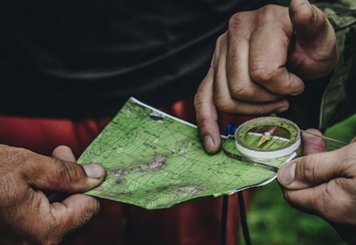 Person Holding a Map