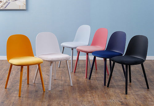 Plastic colored chairs