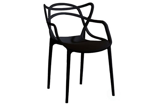 Plastic molded arm chair