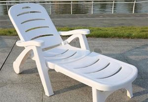 Plastic pool lounge chair