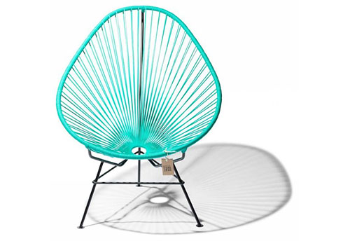 Turquoise lounge chair
