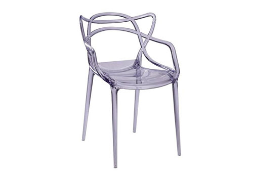 a clear chair made of polycarbonate