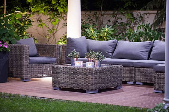 Luxurious rattan garden furniture