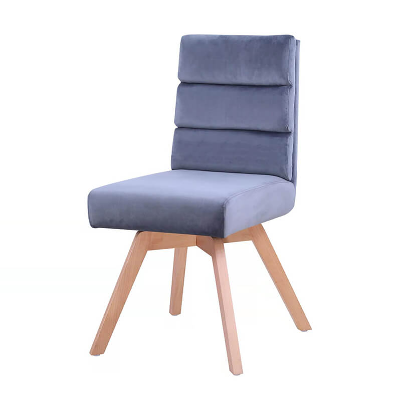 Blue Gray Upholstered Dining Chair