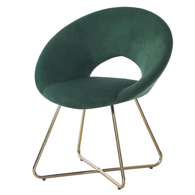 Green Velvet Dining Chair with Metal Legs CDN410075