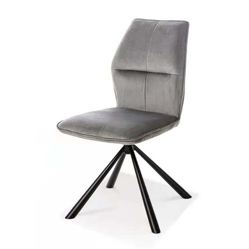 Light Gray Velvet Dining Chair 1