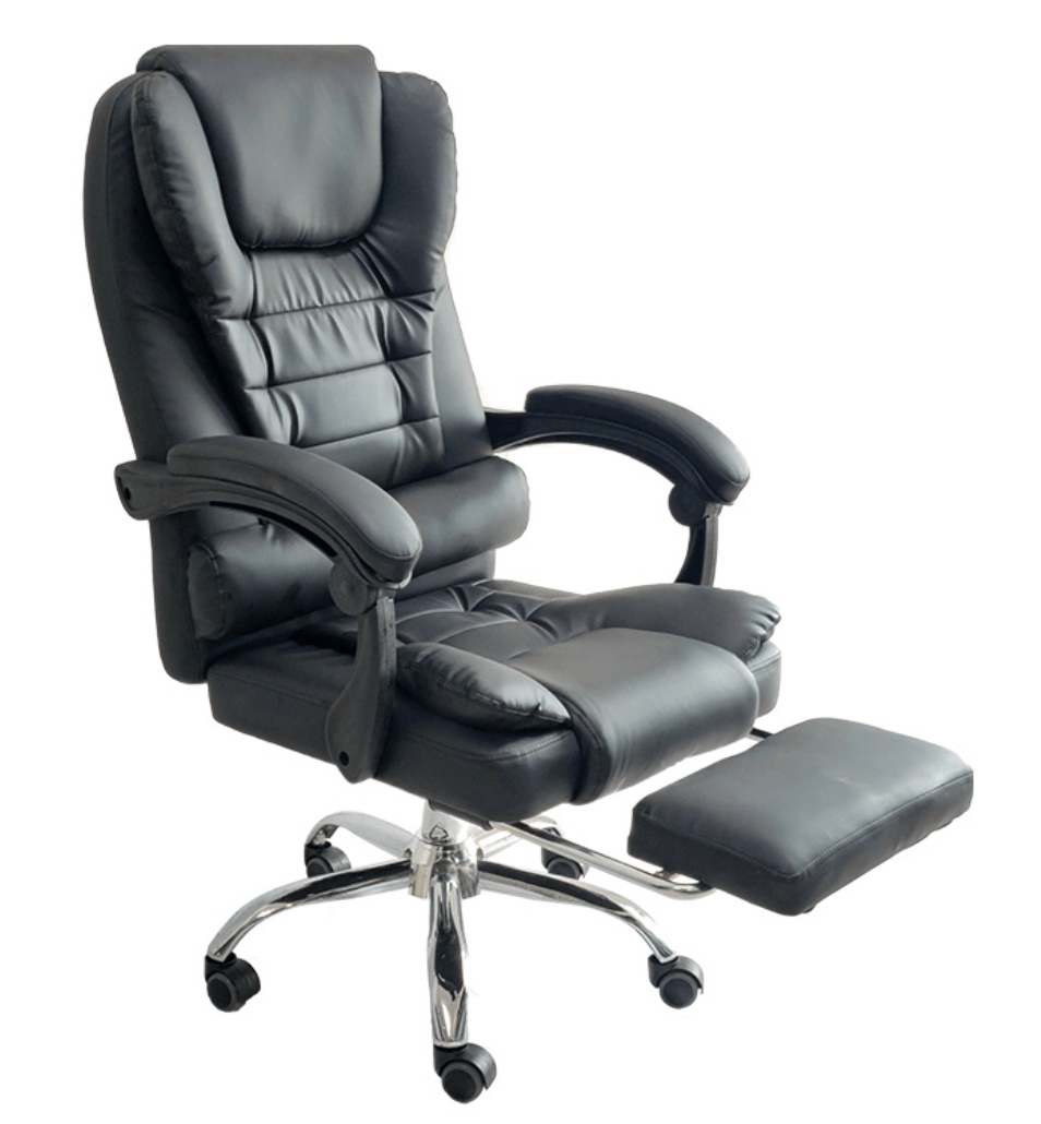 Modern Black Leather Office Chair