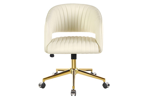 White Velvet Office Chair